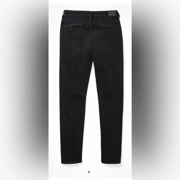 American Eagle Black Distressed Mom Jeans - Picture 2 of 2